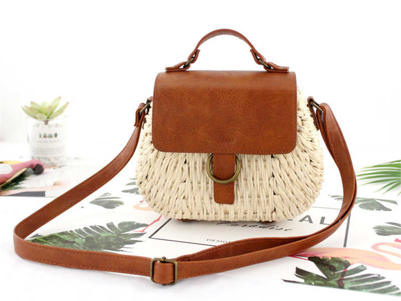 SoSun - Antique woven straw bag-Elly Rose