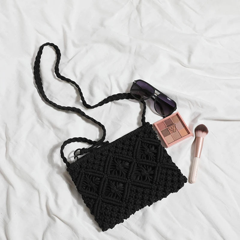 ByMave - Crocheted wicker bag with tassels-Elly Rose