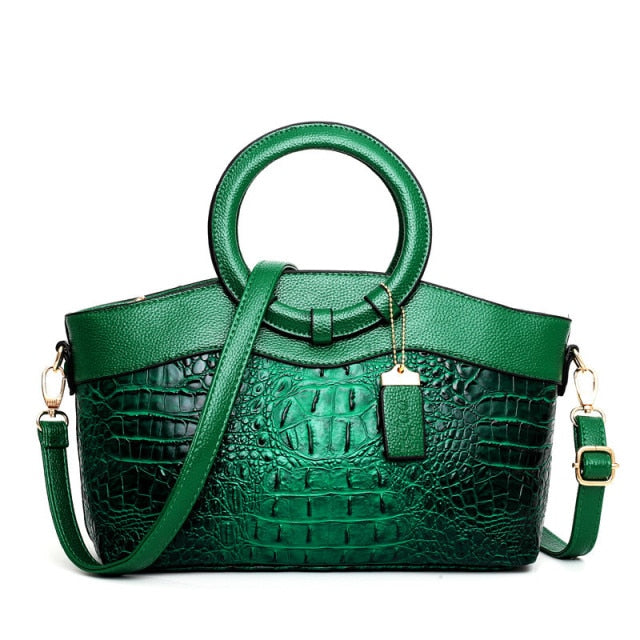 Talisa - Elegant crocodile leather bag with handmade details.-Elly Rose