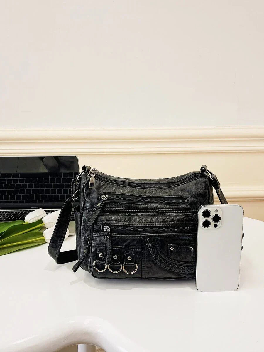 Ayla - Elegant vintage-style vegan leather handbags-Elly Rose