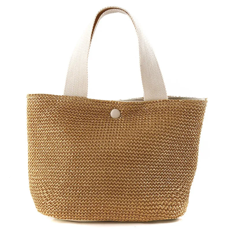 ByMave - Lightweight wicker bag with bucket button-Elly Rose