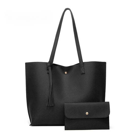 Black handbag with matching wallet-Elly Rose