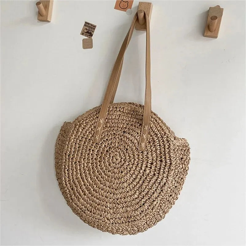 ByMave - Simple round wicker bag-Elly Rose