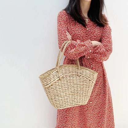 ByMave - Large wicker bag-Elly Rose