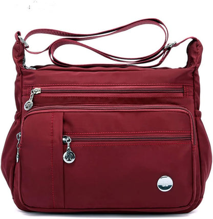 Alida - Multi-pocket shoulder bag with anti-theft device-Elly Rose
