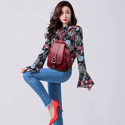 Women's leather backpack - Ada-Elly Rose