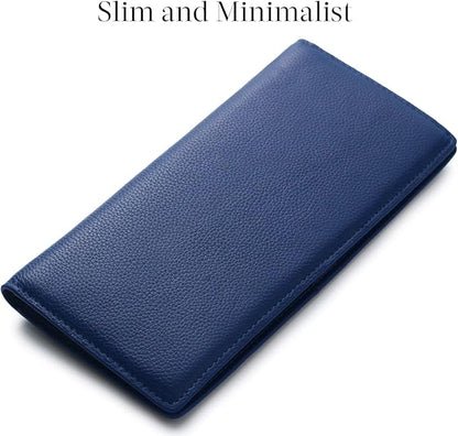 Ultra-thin leather card holder with RFID blocking - Renée-Elly Rose