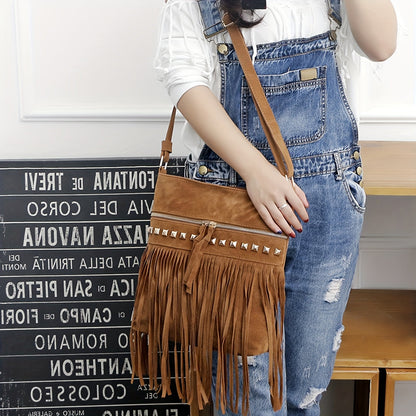 Alouette - Vintage shoulder bag with tassels-Elly Rose