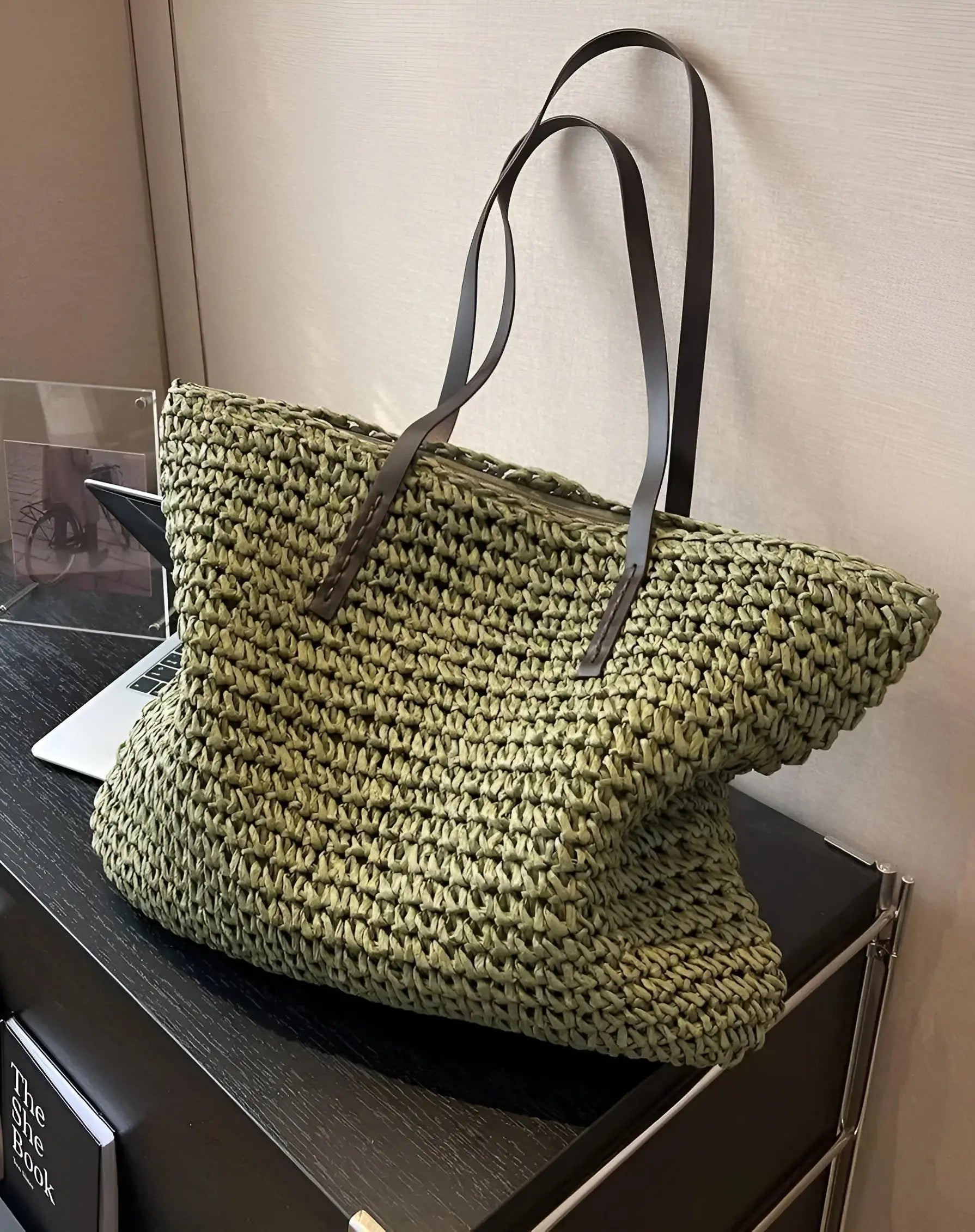 Elegant woven tote bag - Laura-Elly Rose