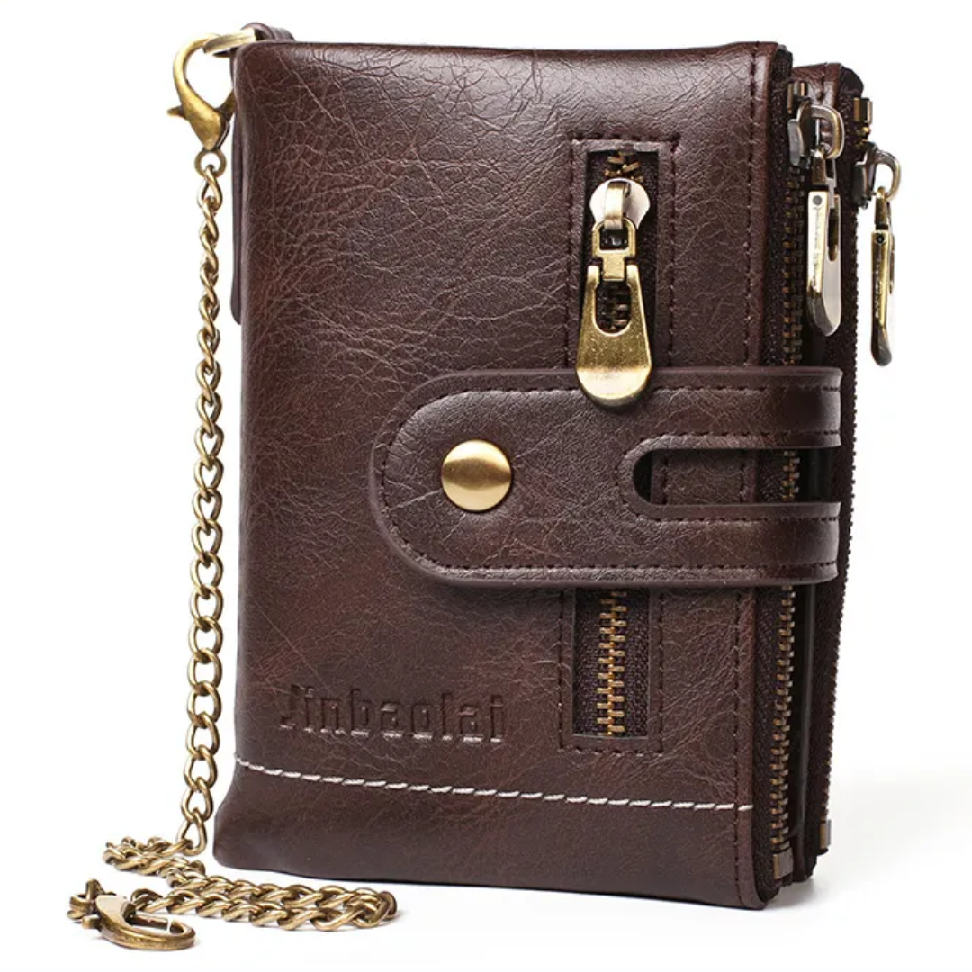 Retro leather wallet | With cool chain!-Elly Rose