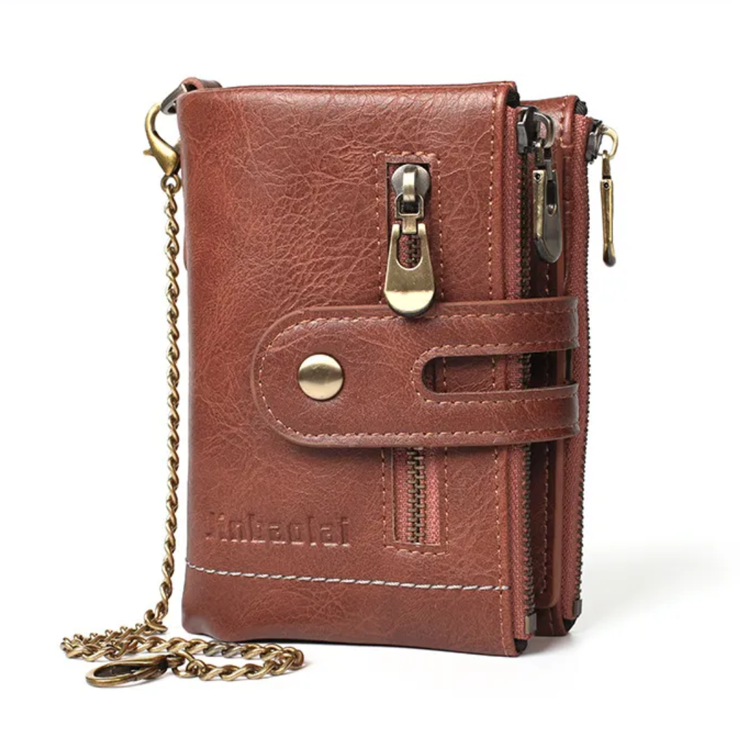 Retro leather wallet | With cool chain!-Elly Rose