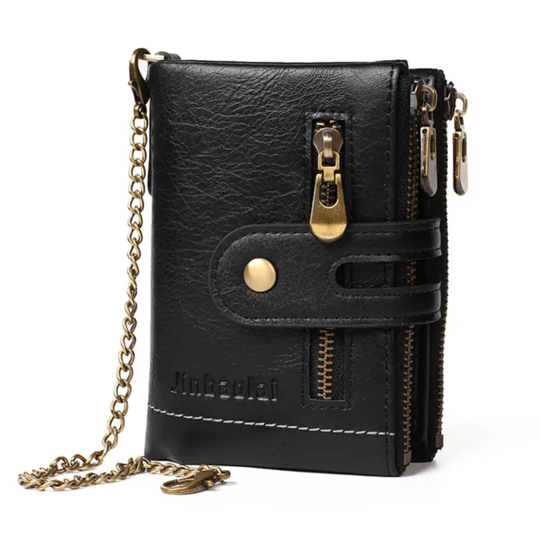 Retro leather wallet | With cool chain!-Elly Rose