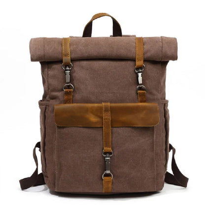 Benjamin | Large Canvas Laptop Travel Backpack-Elly Rose