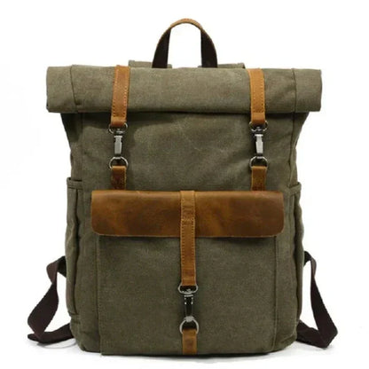 Benjamin | Large Canvas Laptop Travel Backpack-Elly Rose