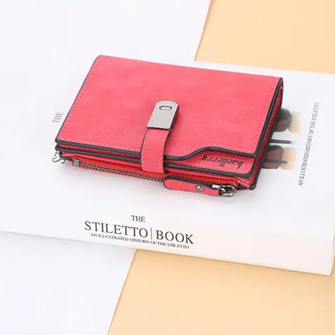 Compact wallet with magnetic loop | Practical and trendy-Elly Rose