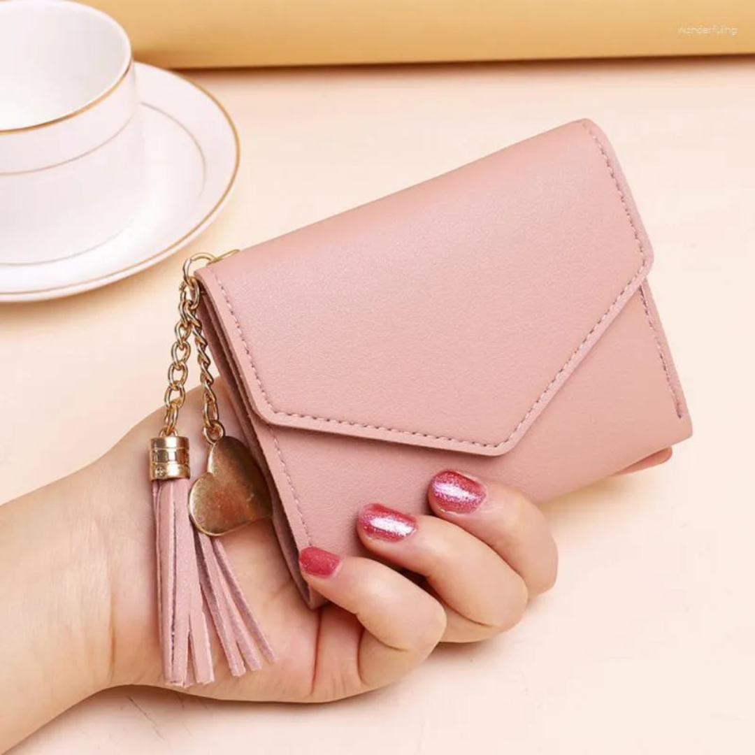 Lila | Mini wallet with tassel pendant | Elegant and compact-Elly Rose