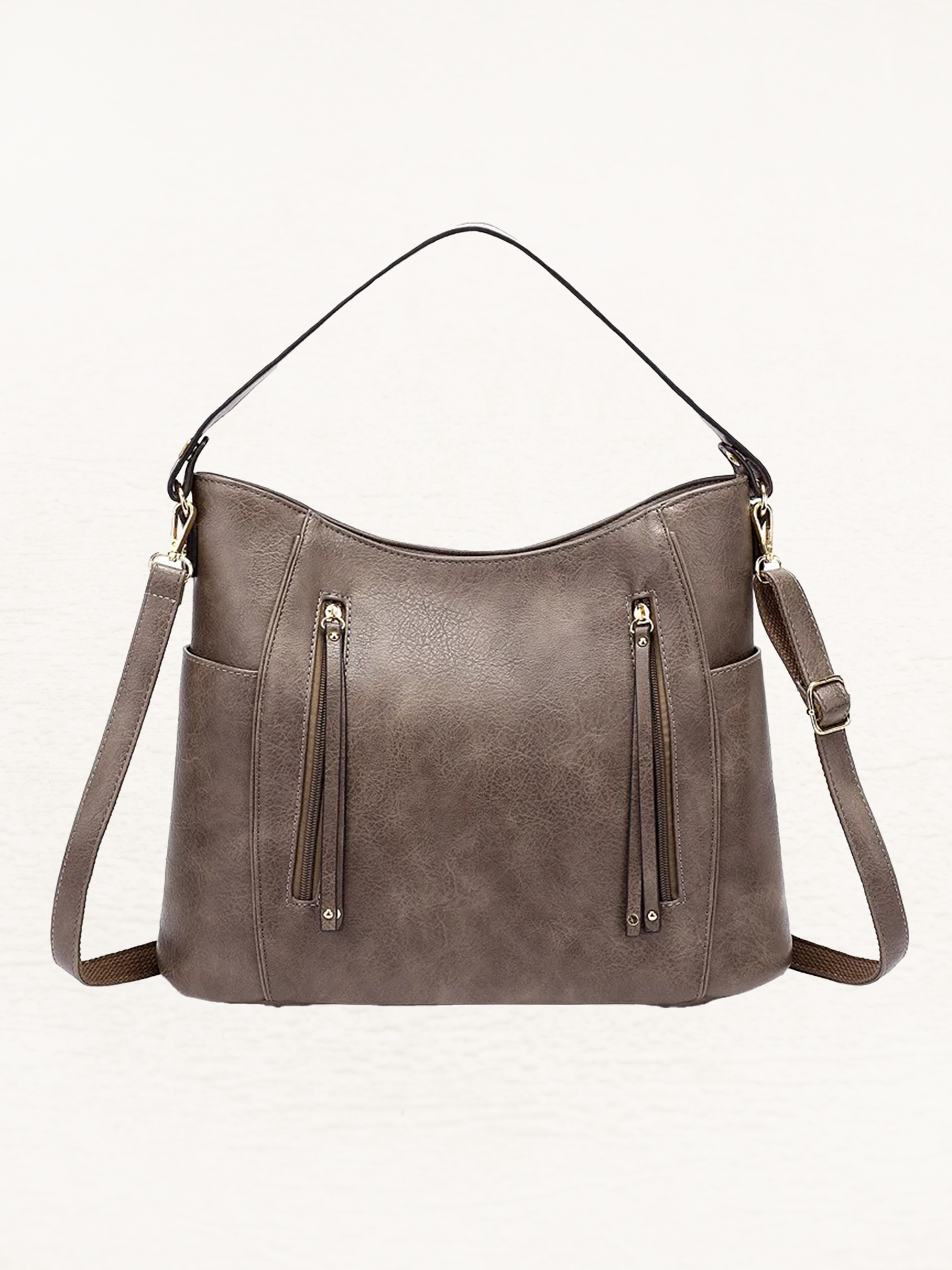 Renée Large leather shoulder bag for ladies | Retro Handbag | Shopper-Elly Rose