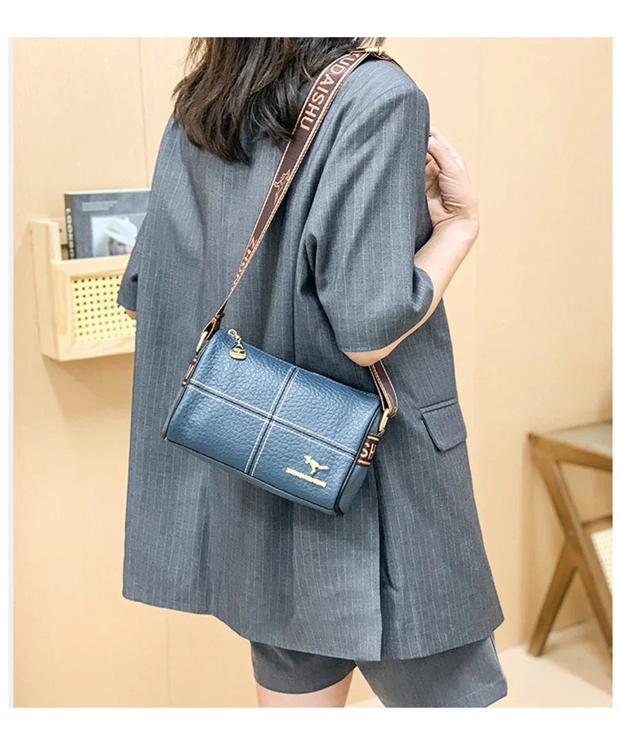 Abigail - Elegant shoulder bag with stone grain pattern-Elly Rose