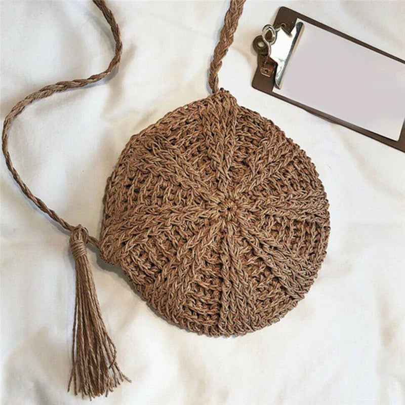 ChicWaves rattan shoulder bag-Elly Rose