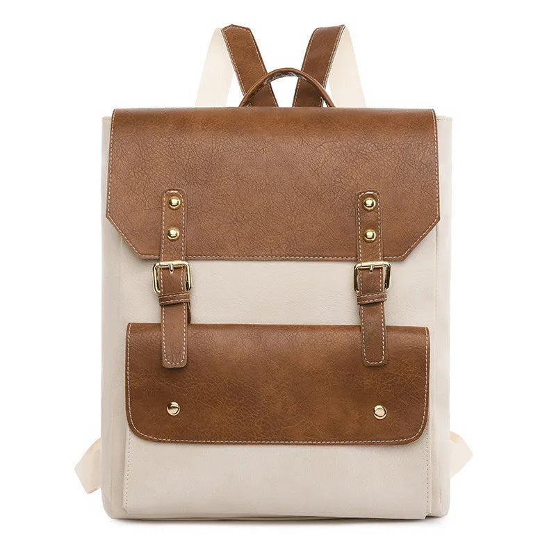 Amelia | Timeless backpack with buckle and flap for travel and laptop-Elly Rose