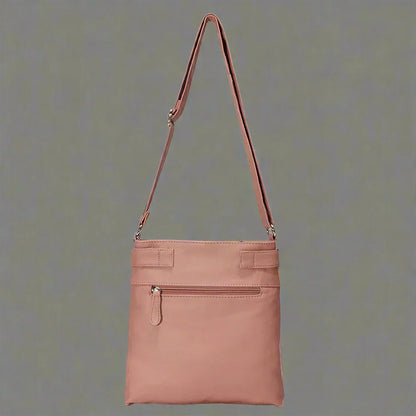 Zara | Soft leather shoulder bag with multiple compartments.-Elly Rose