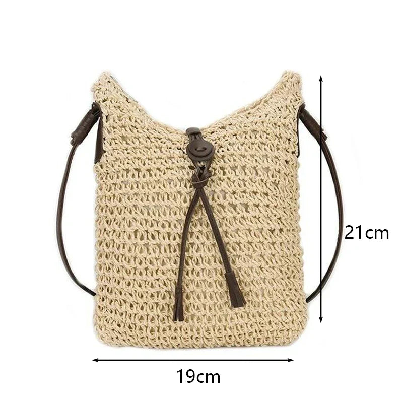 Sunkissed summer wicker shoulder bag-Elly Rose