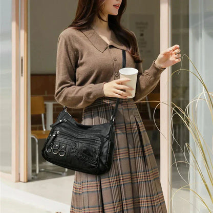 Ayla - Elegant vintage-style vegan leather handbags-Elly Rose