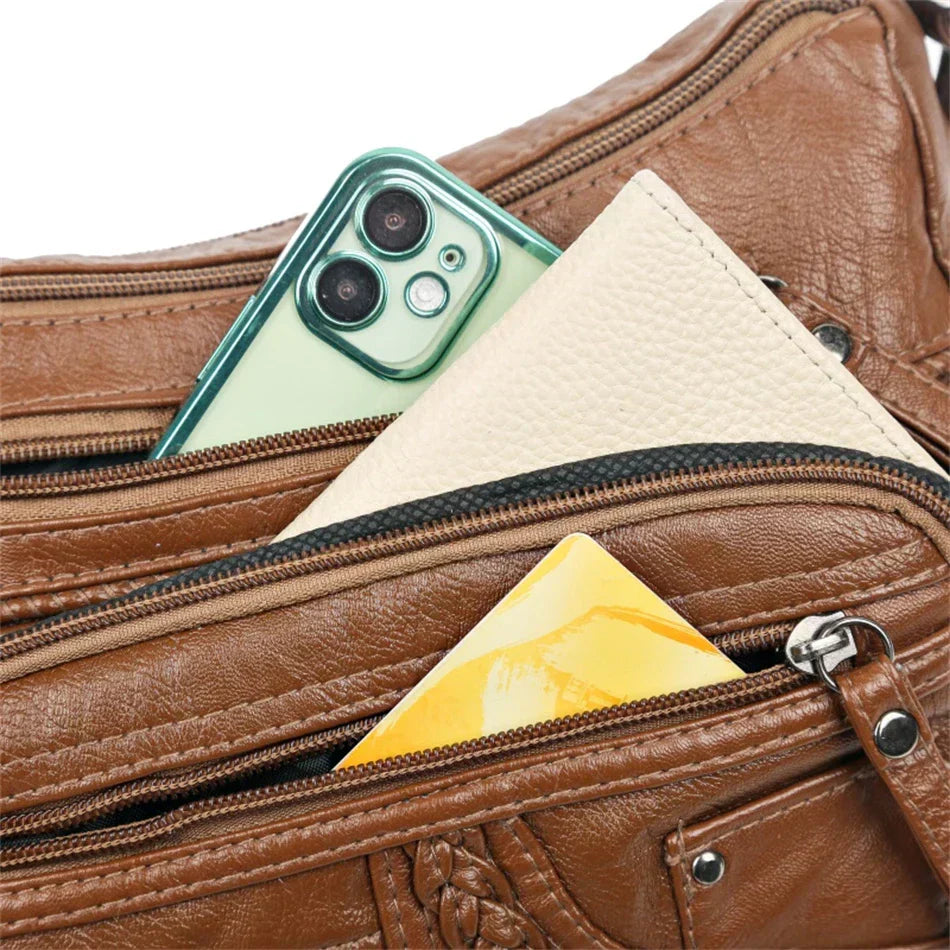 Ayla - Elegant vintage-style vegan leather handbags-Elly Rose