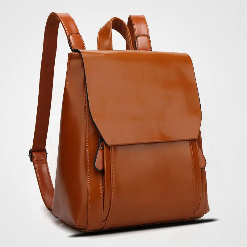 Carmine | Elegant PU leather laptop backpack - padded and practical-Elly Rose