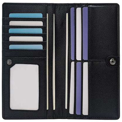 Ultra-thin leather card holder with RFID blocking - Renée-Elly Rose
