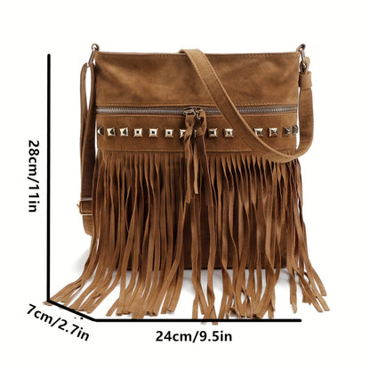 Alouette - Vintage shoulder bag with tassels-Elly Rose