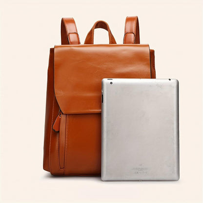 Carmine | Elegant Vegan Leather Laptop Backpack - Padded and Practical