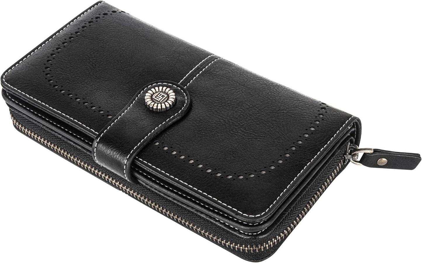 Leather wallet with strap | Large capacity-Elly Rose