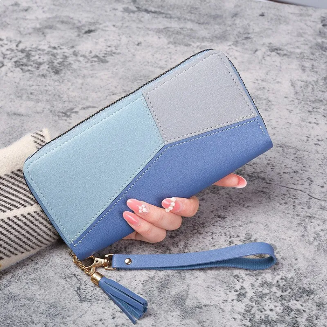 Long geometric wallet | Trendy and practical-Elly Rose