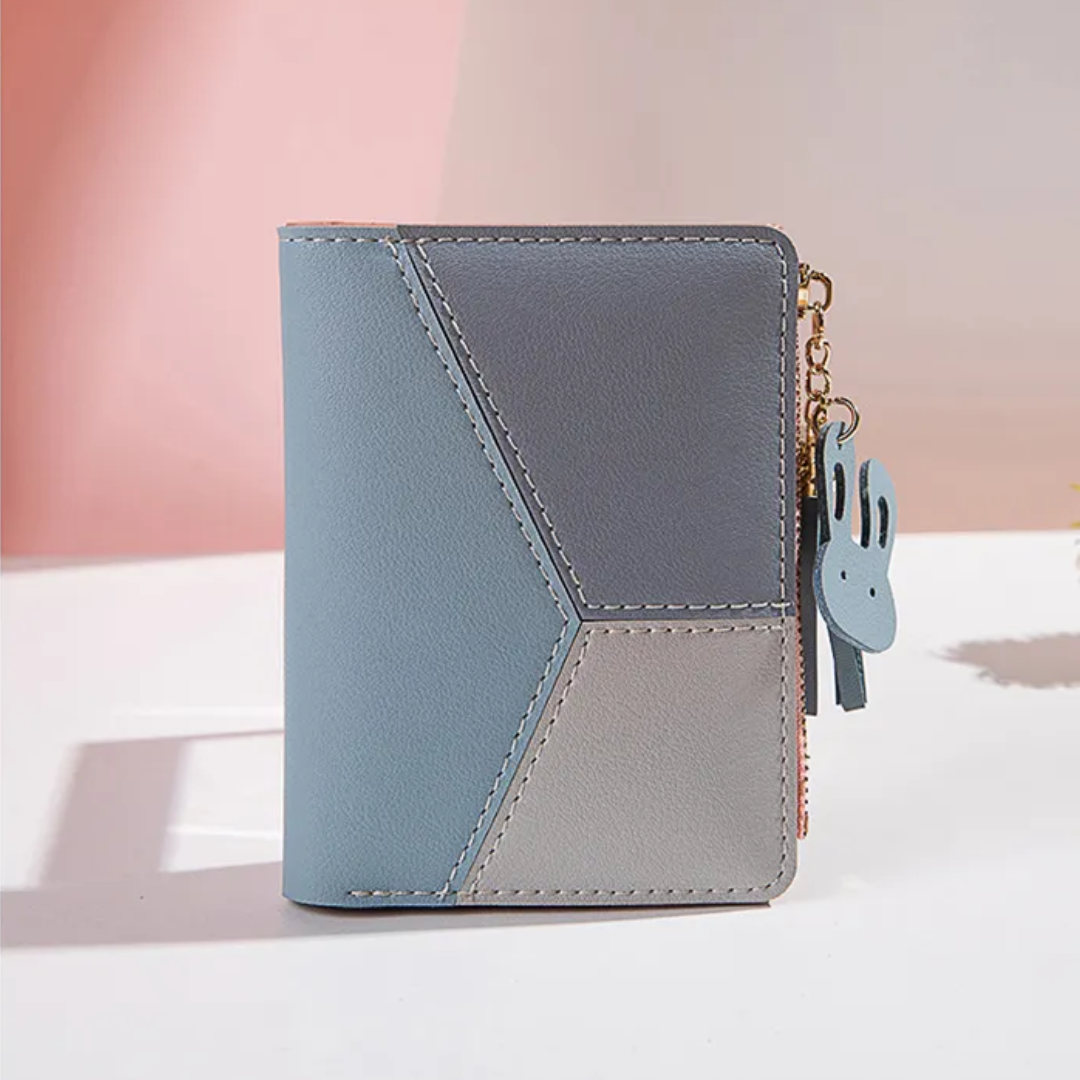 Small wallet with pompom zipper | Elegant and functional-Elly Rose