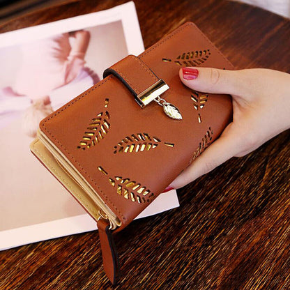 Leather wallet with gold leaf | Trendy and practical-Elly Rose