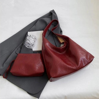 Leather tote bag for women - Linde-Elly Rose