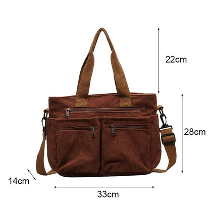 PEAK - Trendy shoulder bag in corduroy-Elly Rose