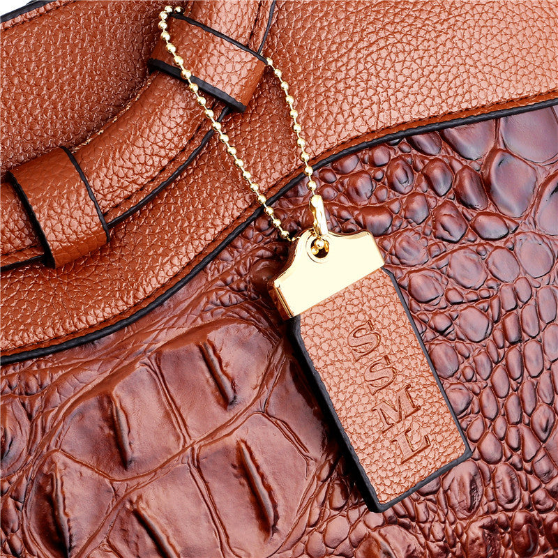 Talisa - Elegant crocodile leather bag with handmade details.-Elly Rose