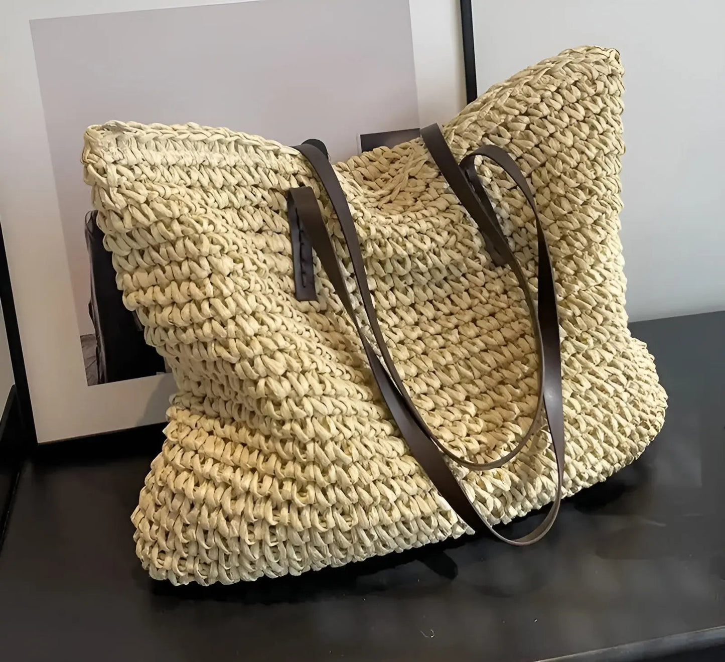 Elegant woven tote bag - Laura-Elly Rose