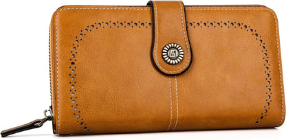 Leather wallet with strap | Large capacity-Elly Rose