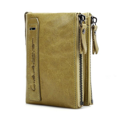 Compact wallet with double zipper closure | Practical and elegant-Elly Rose